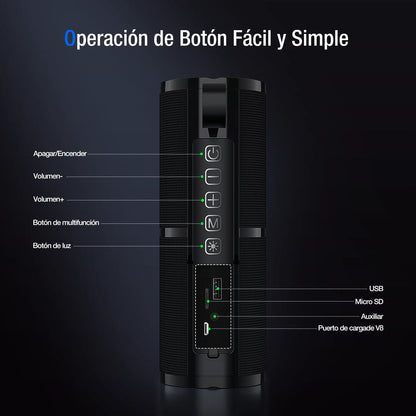 Bocina Bluetooth Portátil 1HORA BOC060